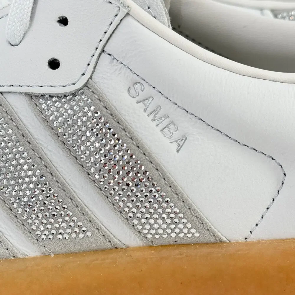 Adidas Sambae Samba Rhinestone Gum Sole Sneakers Womens Sz 9.5